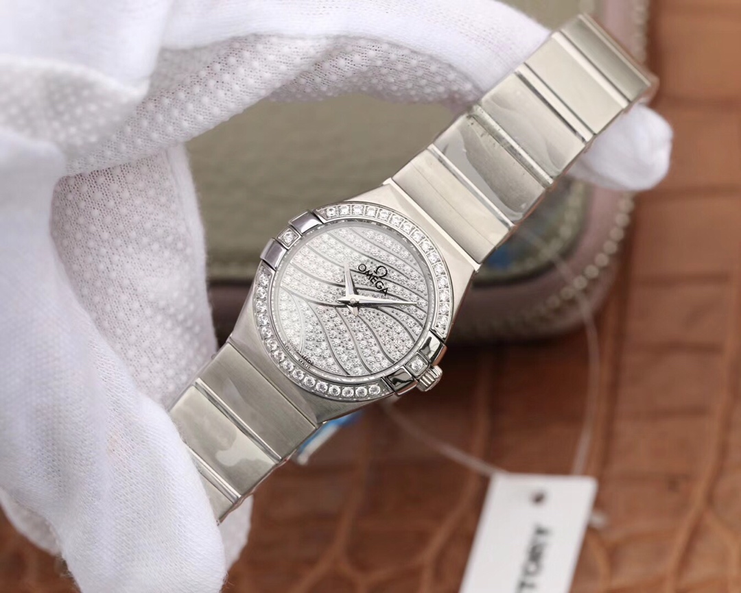 Omega TW欧米茄女款星座系列27mm石英腕表 ，每个零件都是原装 开模