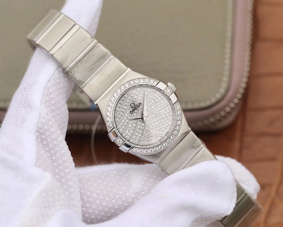 Omega TW欧米茄女款星座系列27mm石英腕表 ，每个零件都是原装 开模