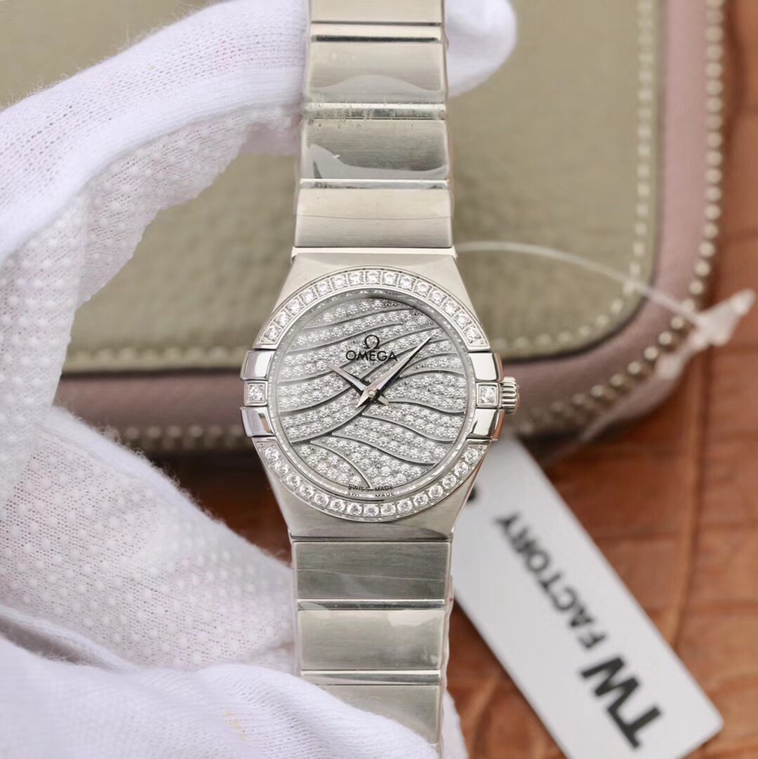Omega TW欧米茄女款星座系列27mm石英腕表 ，每个零件都是原装 开模