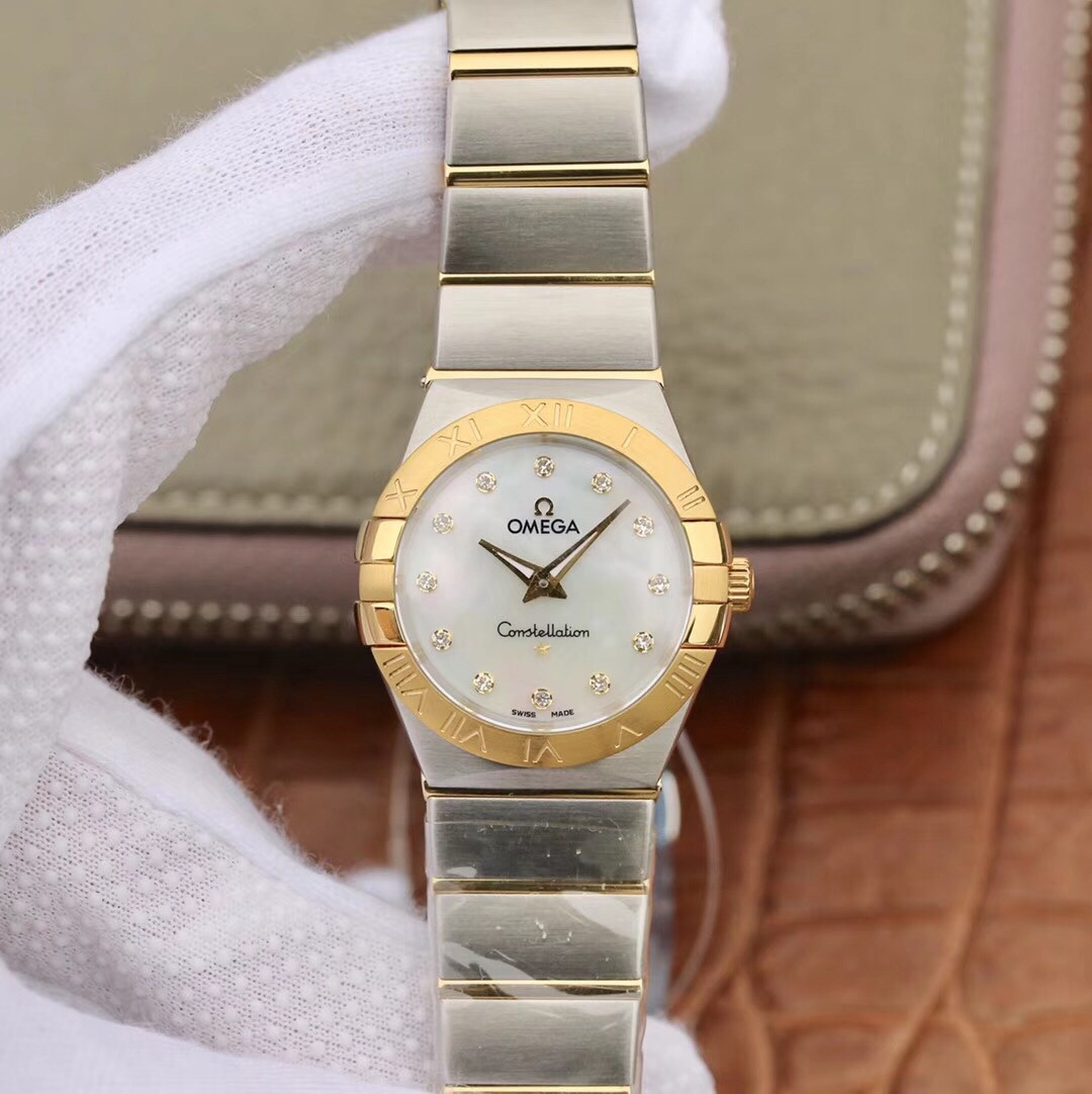 Omega TW欧米茄女款星座系列27mm石英腕表 ，每个零件都是原装 开模