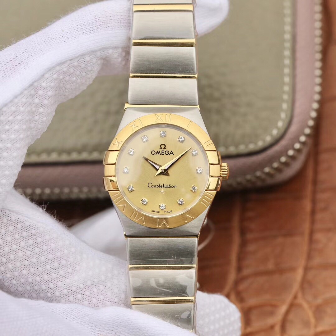 Omega TW欧米茄女款星座系列27mm石英腕表 ，每个零件都是原装 开模
