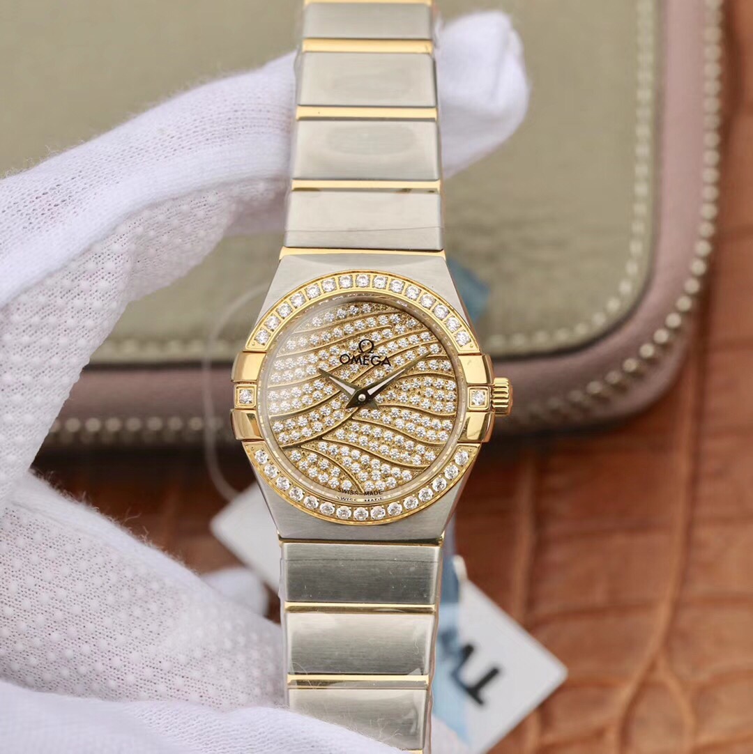 Omega TW欧米茄女款星座系列27mm石英腕表 ，每个零件都是原装 开模