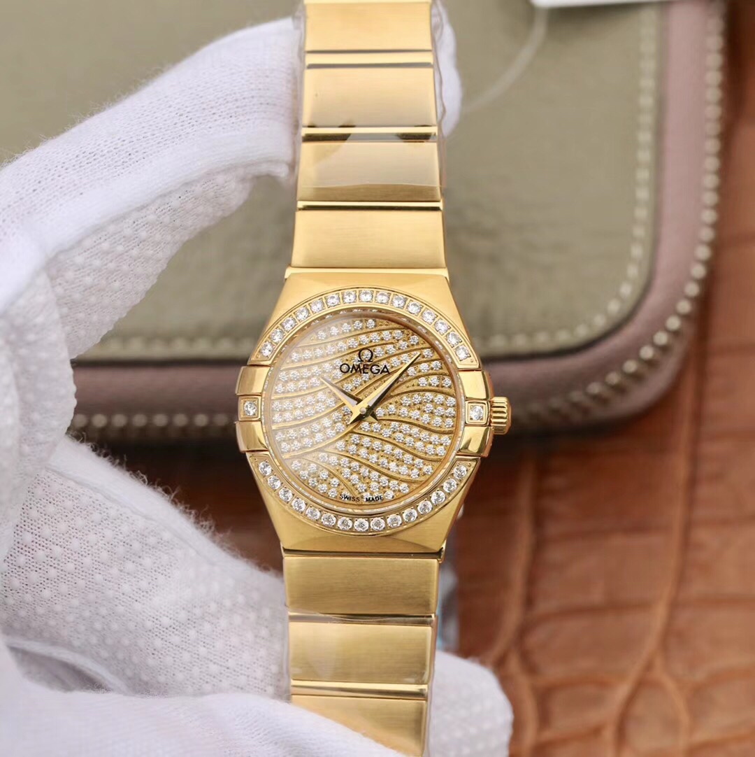 Omega TW欧米茄女款星座系列27mm石英腕表 ，每个零件都是原装 开模