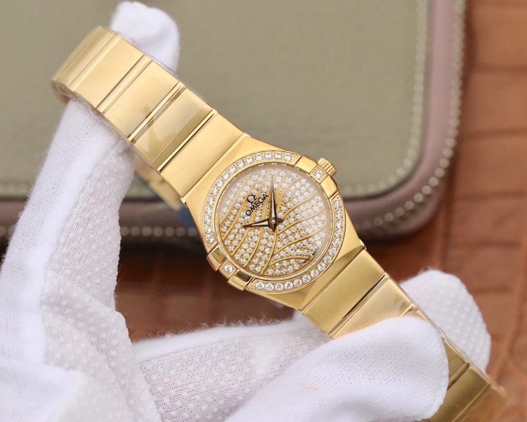 Omega TW欧米茄女款星座系列27mm石英腕表 ，每个零件都是原装 开模