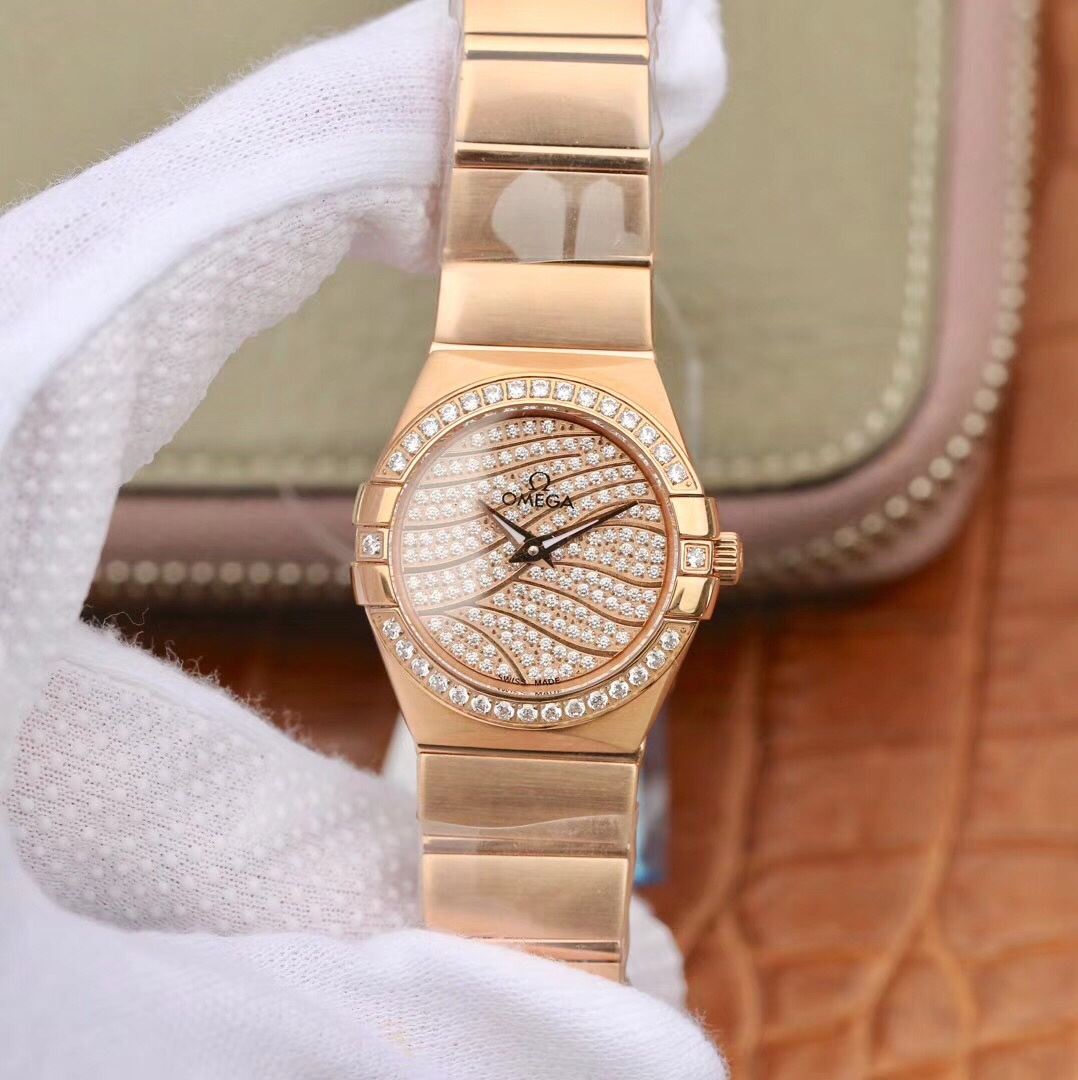 Omega TW欧米茄女款星座系列27mm石英腕表 ，每个零件都是原装 开模