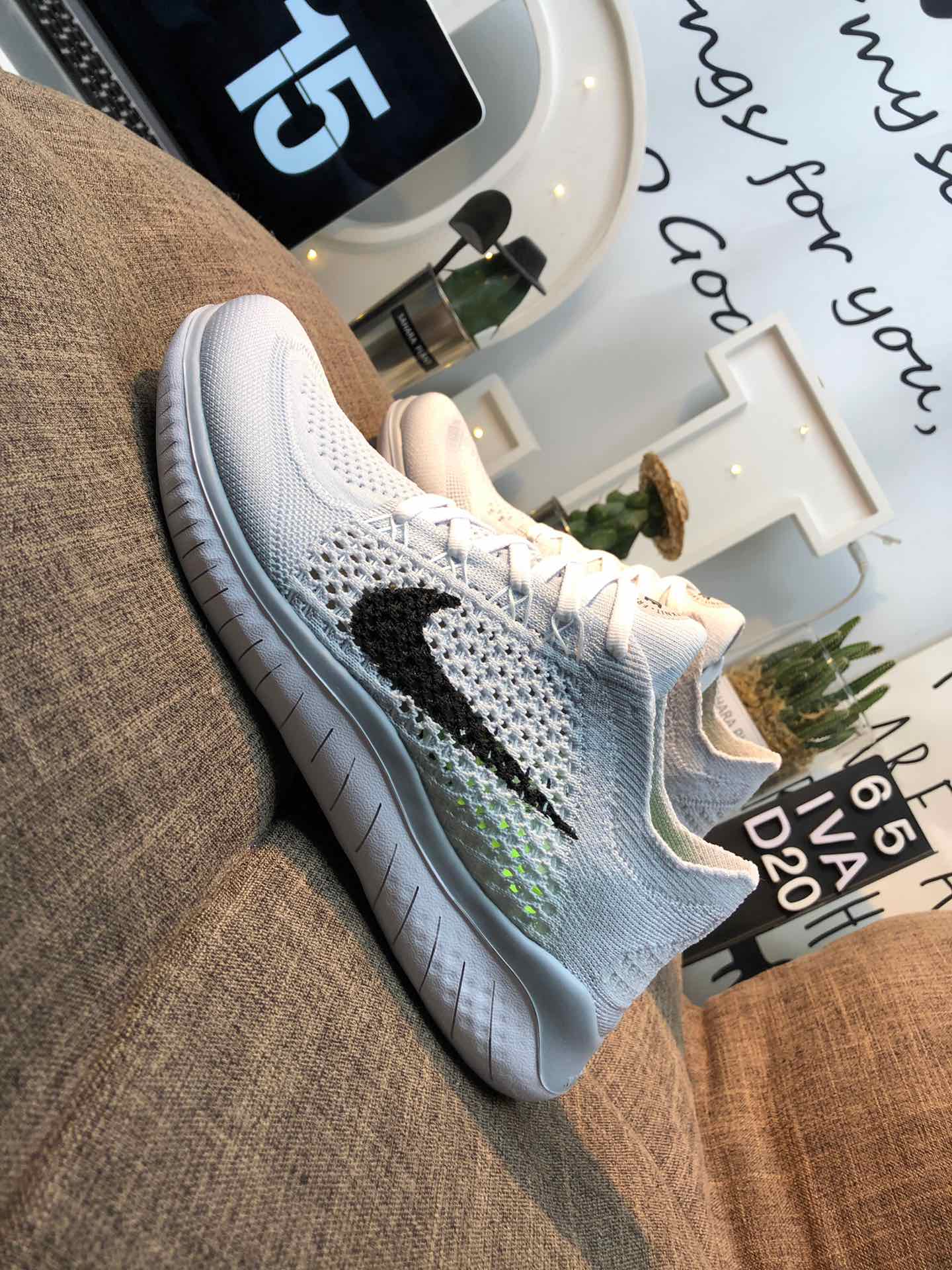 120Nike Free RN Flyknit 2018 赤足5.0 针织镂空鞋面 二代轻跑鞋 36-45