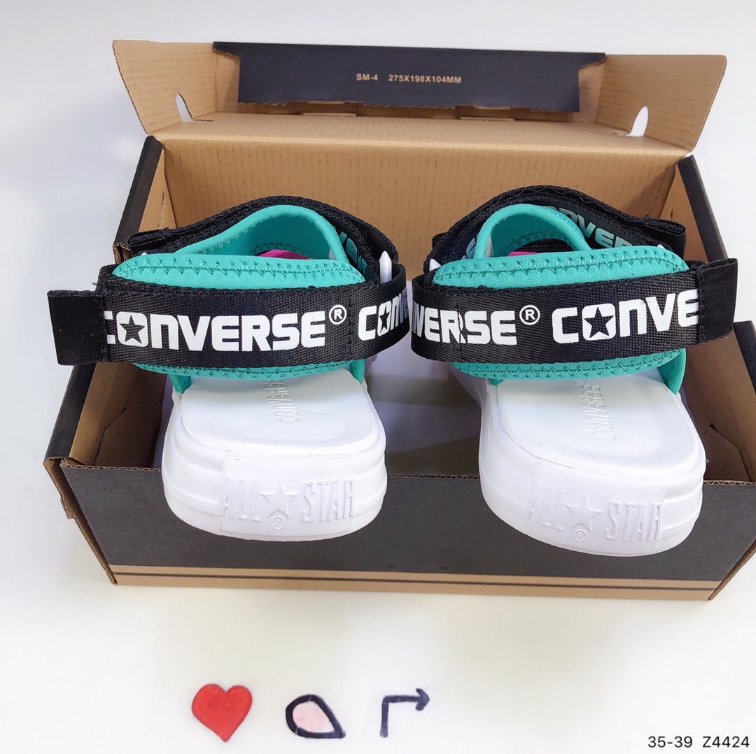 140 日本限定，男女百搭轻量材质 CONVERSE CV SANDAL STRAP 魔术贴可调节潮流匡威凉鞋拖鞋