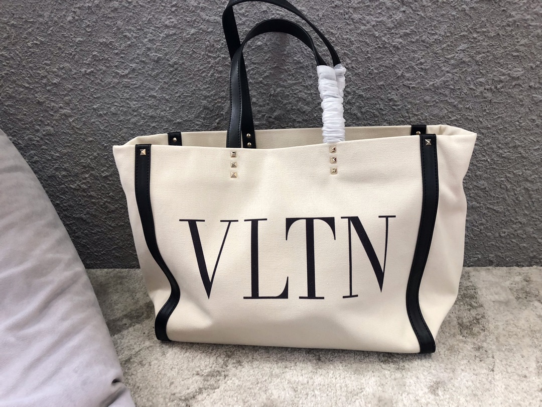 型号0978️Valentino华伦天奴帆布款购物袋轻捷方便携带彩印VLTN品牌大logo精细工艺及双面