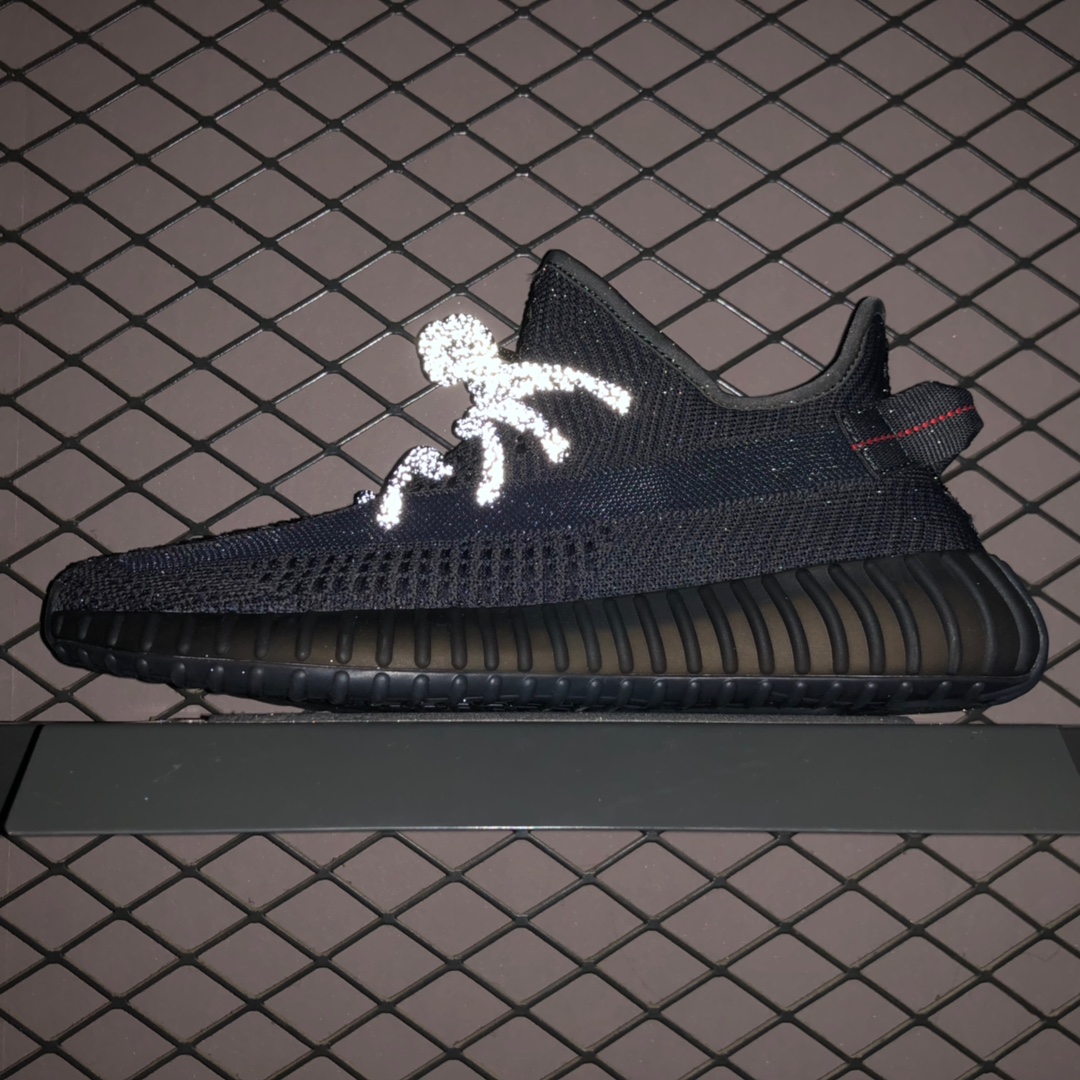Adidas 阿迪达斯 Yeezy 350 Boost V2 " Static Refective " 3M反光 侃爷椰子350 黑天使 8