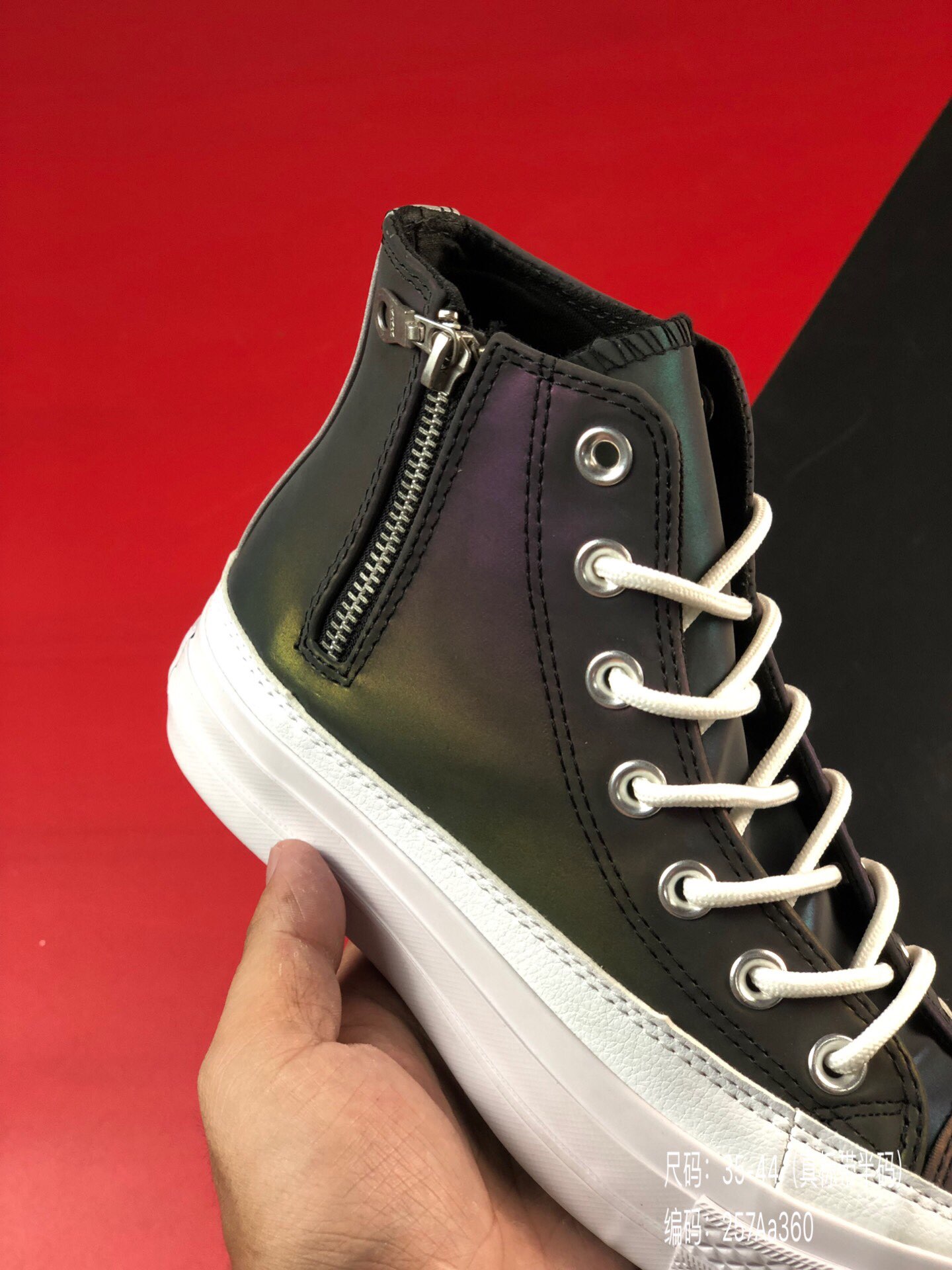 120尺码：35-44（真标带半码）匡威 Converse  性价比版本 定制变色龙材质 YKK顶级拉链 1970s 三星标 高帮街头板鞋