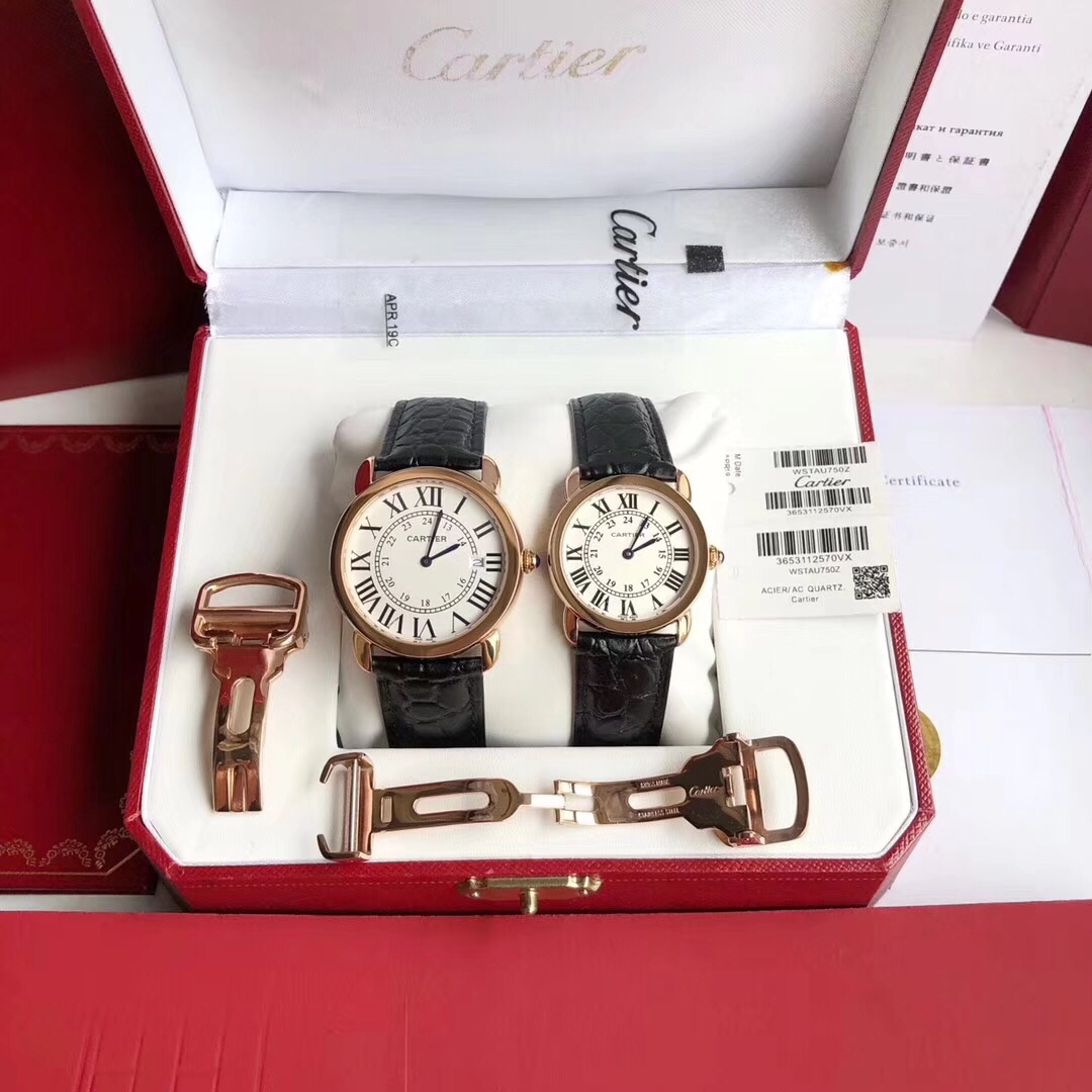 Cartier Ronde solo de Cartier ⌚ 卡地亚伦敦系列对表 型号：W6700155