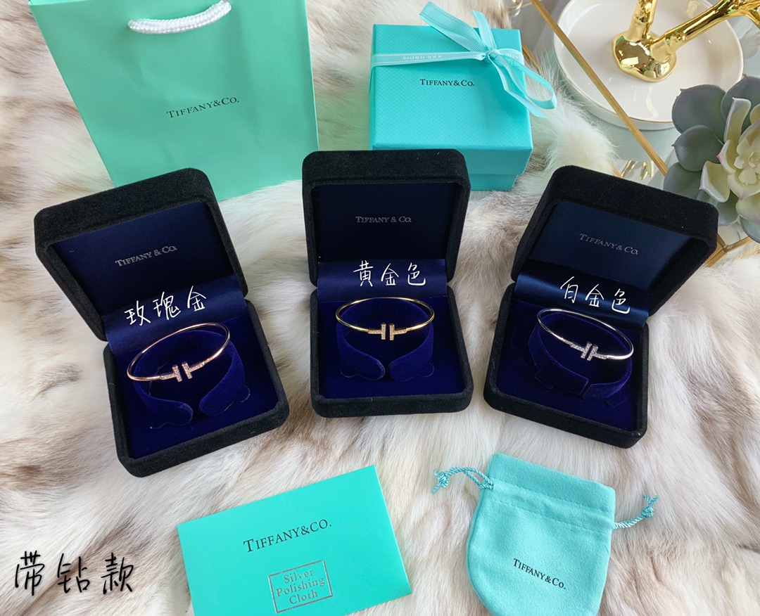NO:102321,Tiffa classic T-line series double T bracelet with diamonds. Round opening, suitable for girls with all sizes. Tiffany bracelet, tiffany, bracelet19860909Tiffa经典款T字系列 带钻双T手镯 正圆形开口,适合所有手寸的女生,蒂芙尼手镯,tiffany,bracelet,Jewelry