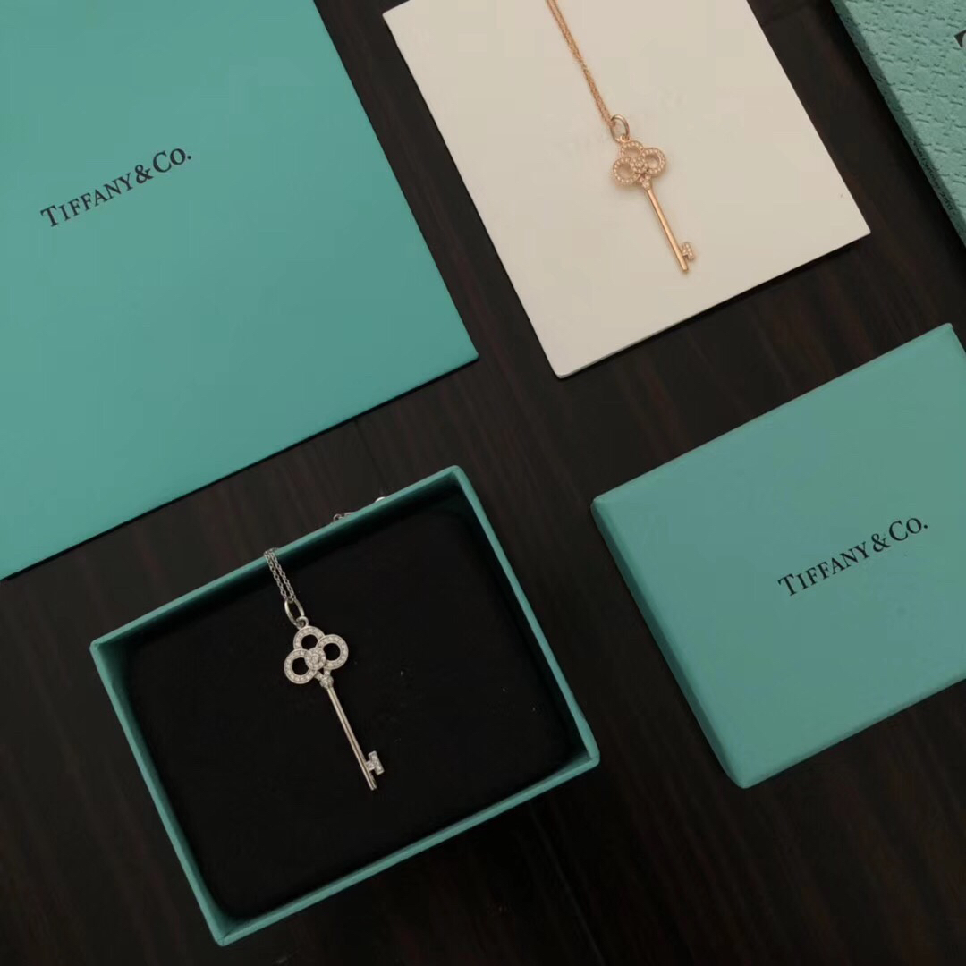 Tiffany&Co. Biżuteria Naszyjniki & wisiorki Platyna Róża Różowe złoto