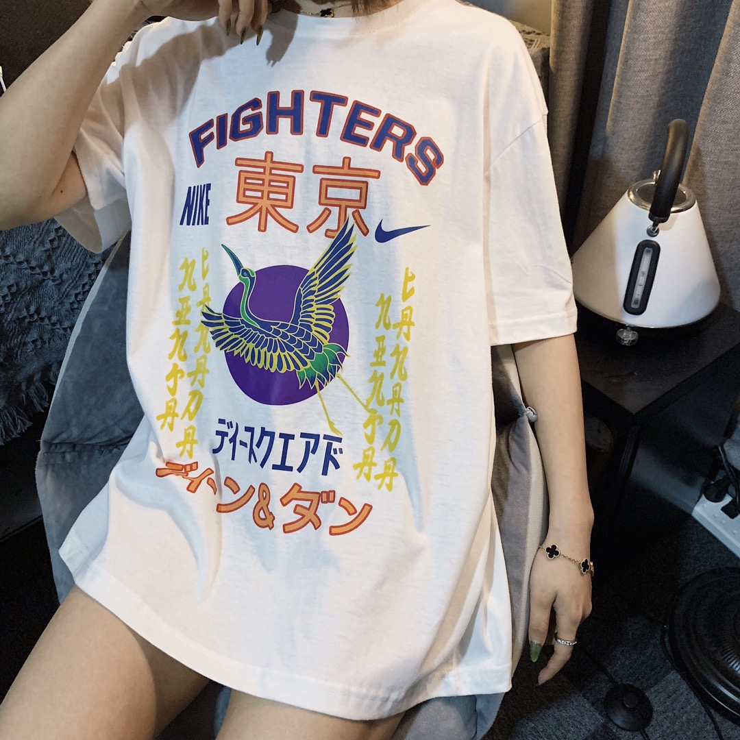 55 Nike日版短袖东京限定款 日版孤品古着店购回  多元素色彩配合oversize版型