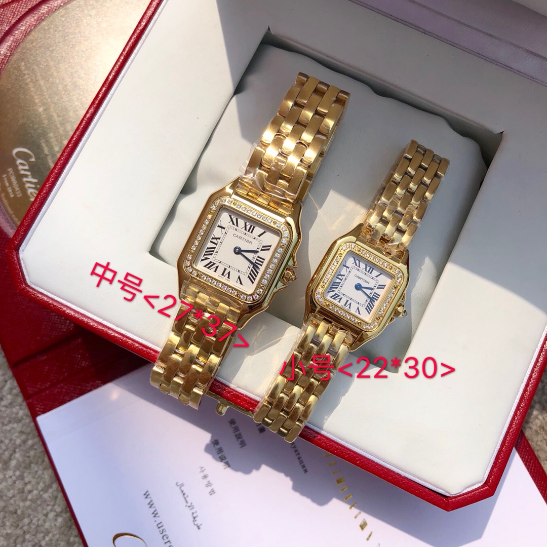 Cartier Watch Blue Set With Diamonds Quartz Movement