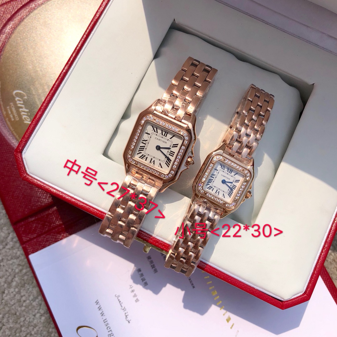 Cartier Watch Blue Set With Diamonds Quartz Movement