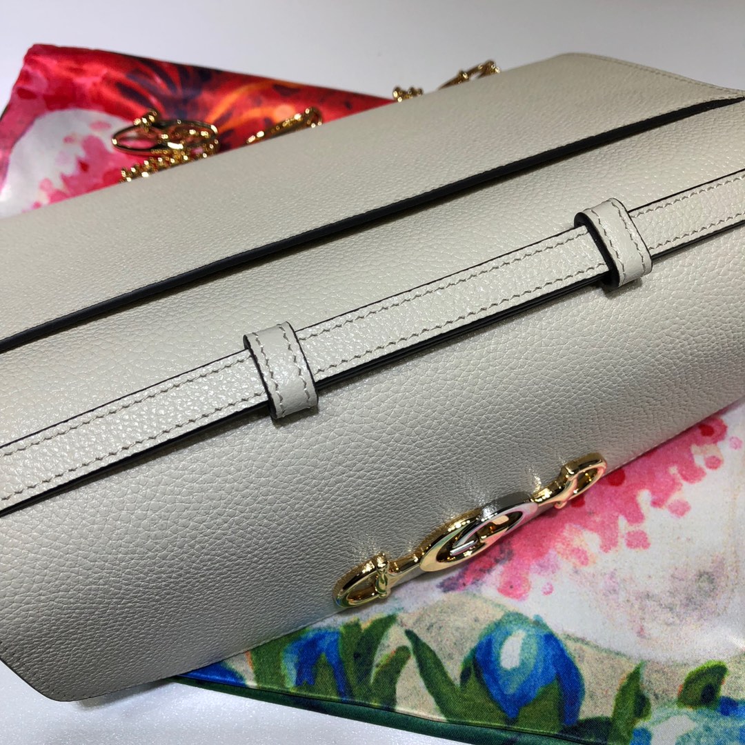 GUCCI古驰马衔扣1955系列荔枝纹单肩斜挎包572375