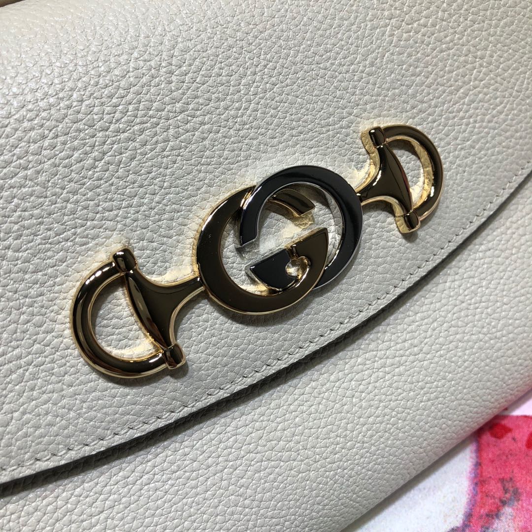 GUCCI古驰马衔扣1955系列荔枝纹单肩斜挎包572375