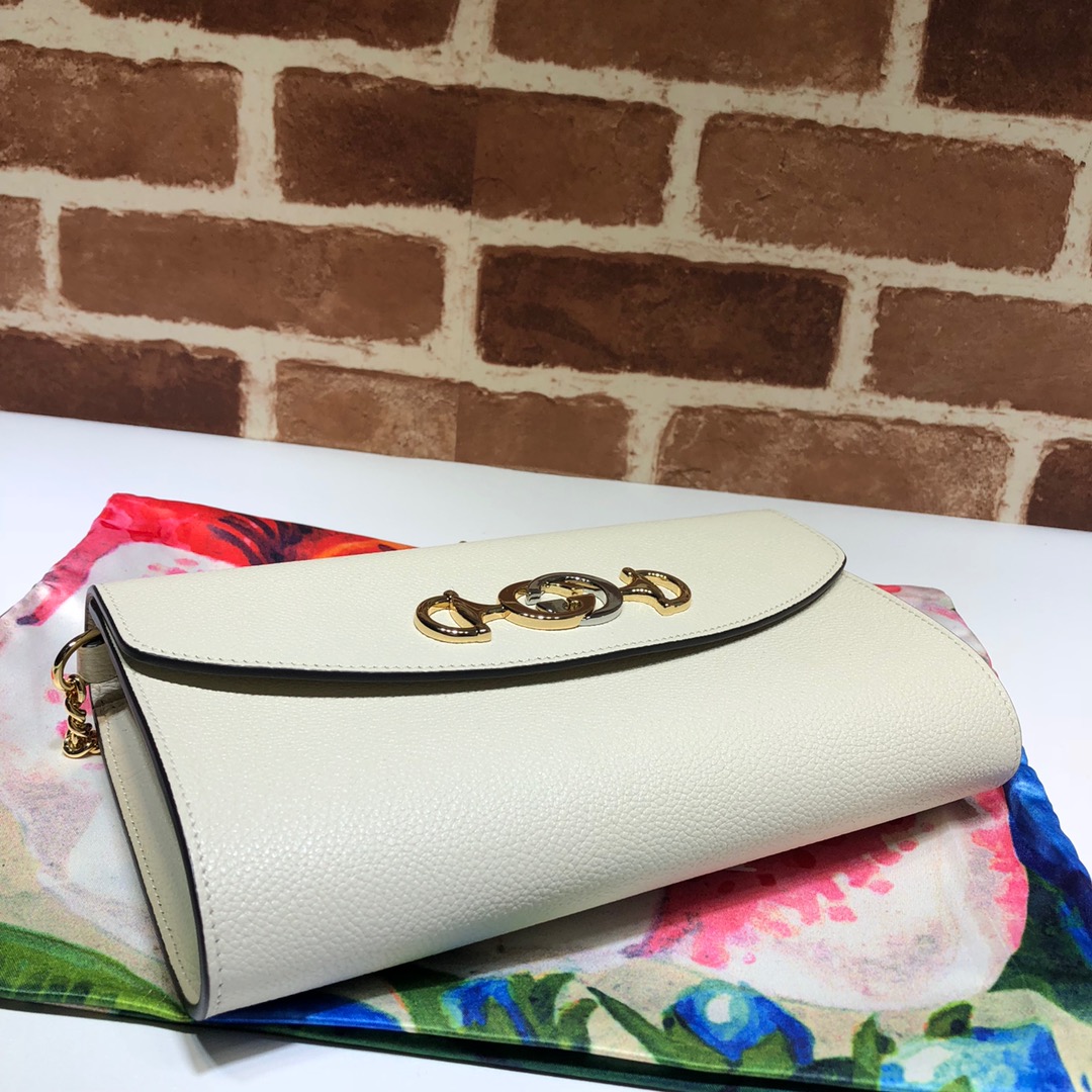 GUCCI古驰马衔扣1955系列荔枝纹单肩斜挎包572375