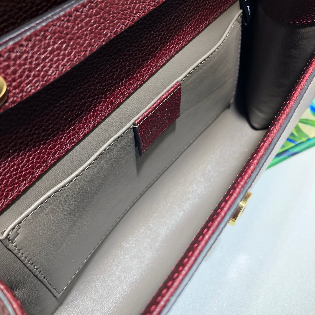 GUCCI古驰马衔扣1955系列荔枝纹单肩斜挎包572375