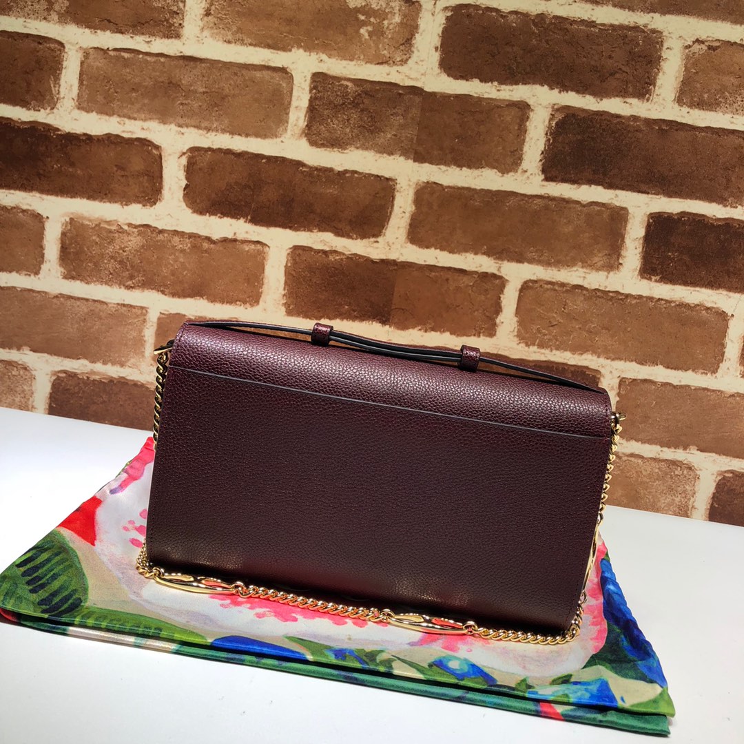 GUCCI古驰马衔扣1955系列荔枝纹单肩斜挎包572375