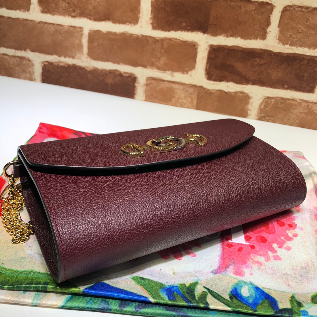 GUCCI古驰马衔扣1955系列荔枝纹单肩斜挎包572375