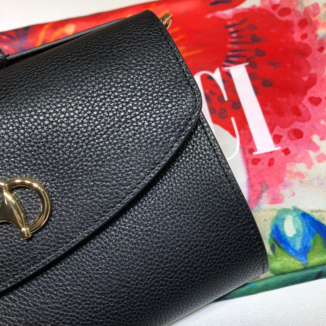 GUCCI古驰马衔扣1955系列荔枝纹单肩斜挎包572375