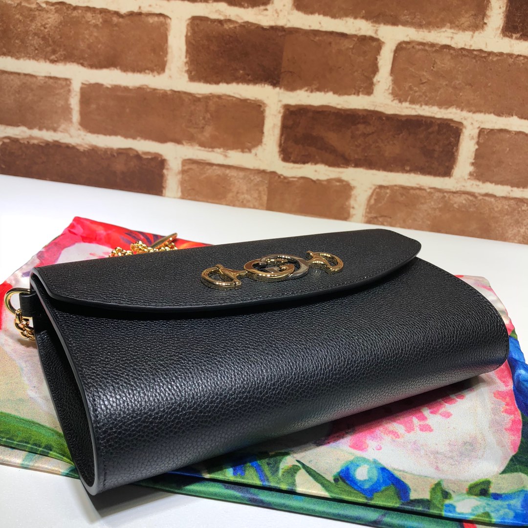 GUCCI古驰马衔扣1955系列荔枝纹单肩斜挎包572375