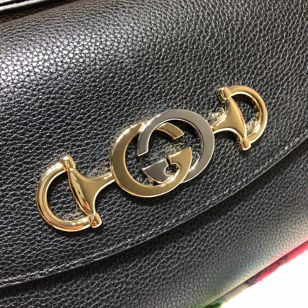 GUCCI古驰马衔扣1955系列荔枝纹单肩斜挎包572375