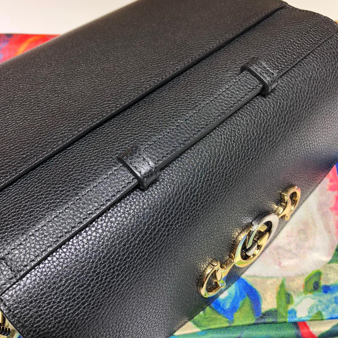 GUCCI古驰马衔扣1955系列荔枝纹单肩斜挎包572375