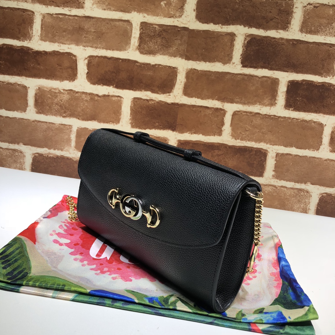 GUCCI古驰马衔扣1955系列荔枝纹单肩斜挎包572375