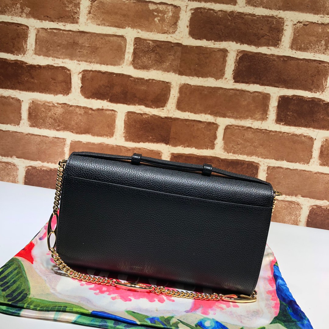 GUCCI古驰马衔扣1955系列荔枝纹单肩斜挎包572375