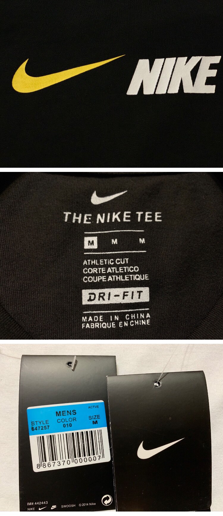 60 NIKE M NSW TEE，胸前大钩子 官网，专柜同步款 速干面料，黑白两色