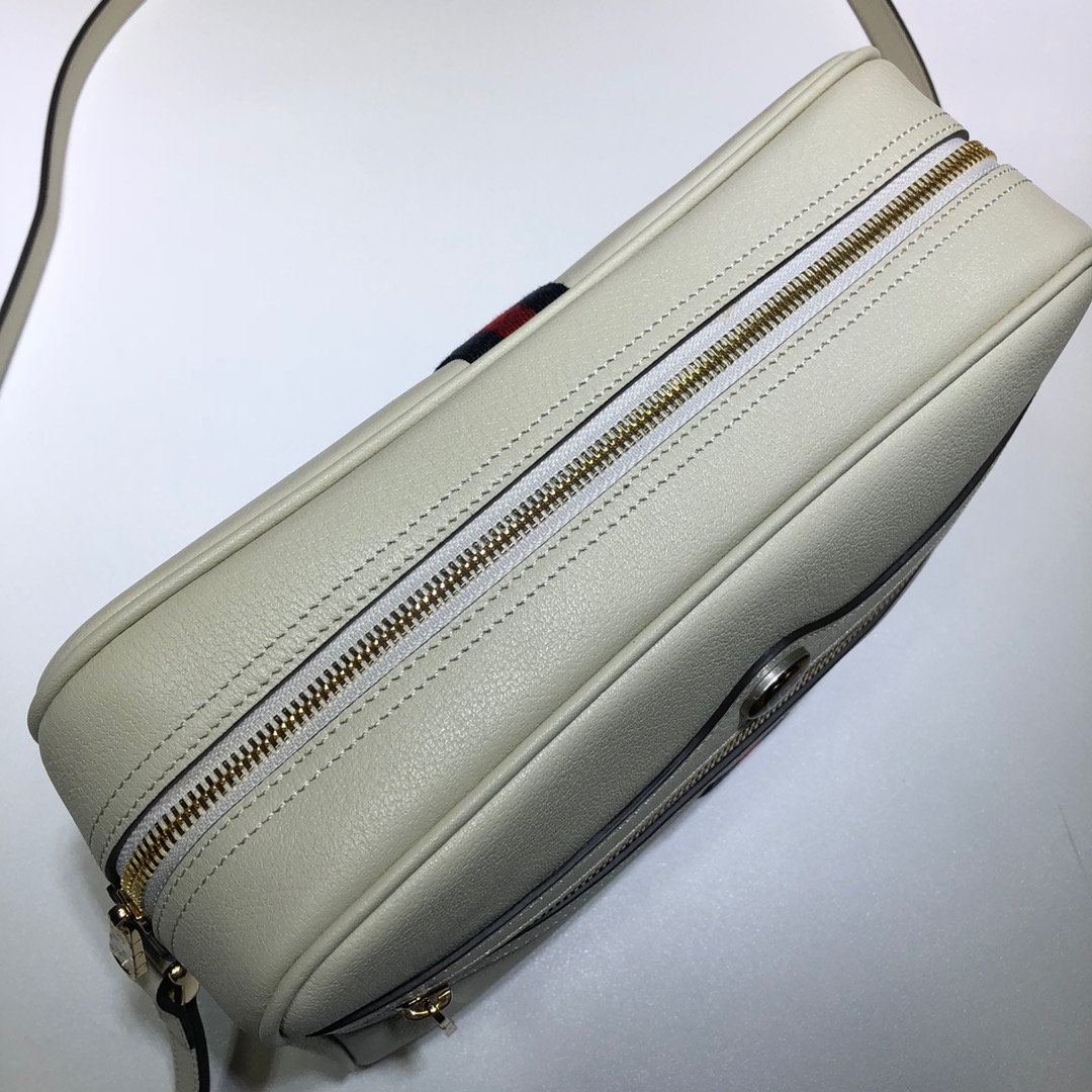 GUCCI古驰皮革红绿条纹肩背包517080