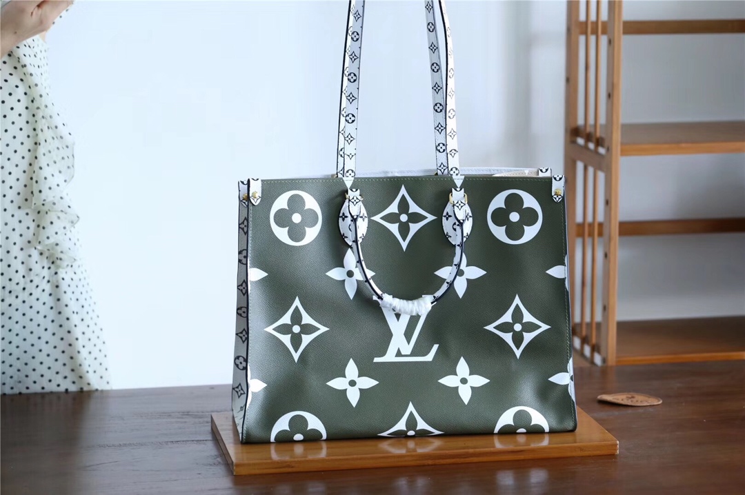 Louis Vuitton LV Onthego Bags Handbags Best Replica 1:1
 Gold Green Printing Monogram Canvas Fabric Mini M44571
