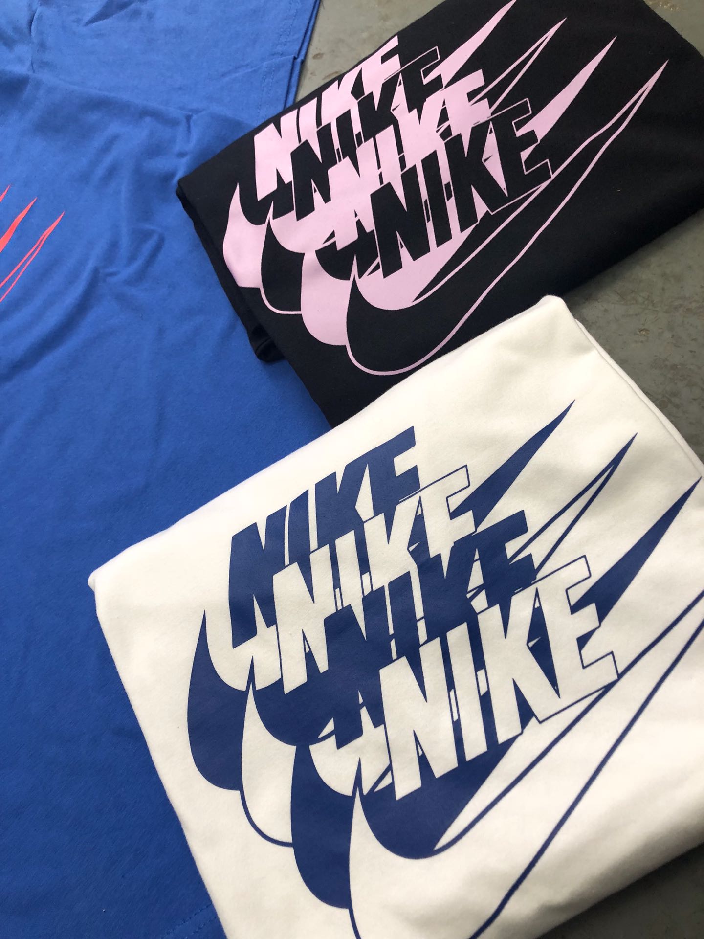 60 Nike复古经典重叠幻影系列 胶印印刷工艺 定制织带后领条  经典纯棉双沙