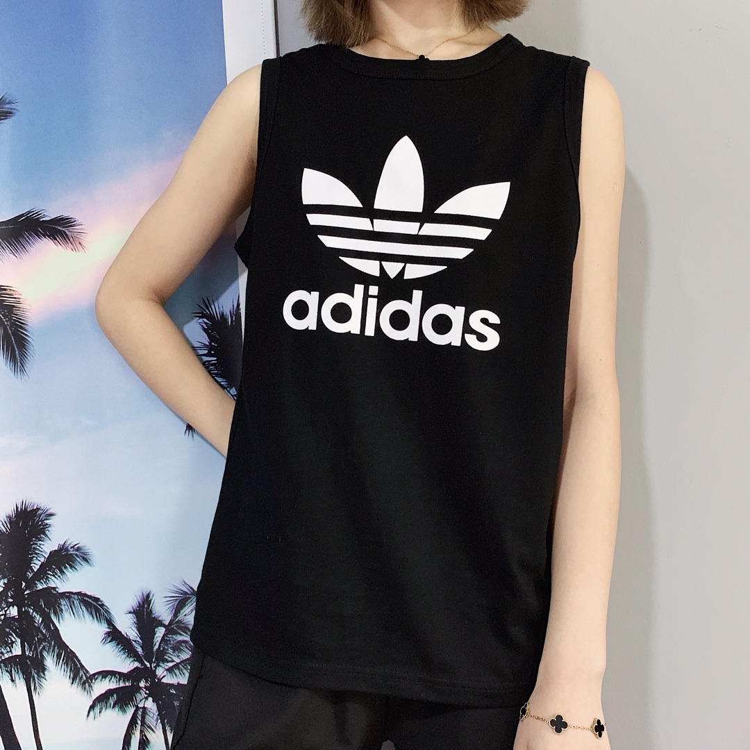 50 Adidas阿迪三叶草经典款背心 男女同款 夏季必备精品 简约舒适 好搭配