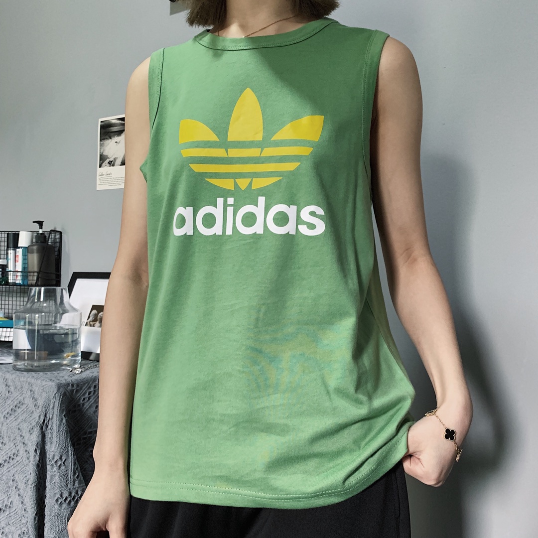 50 Adidas阿迪三叶草经典款背心 男女同款 夏季必备精品 简约舒适 好搭配