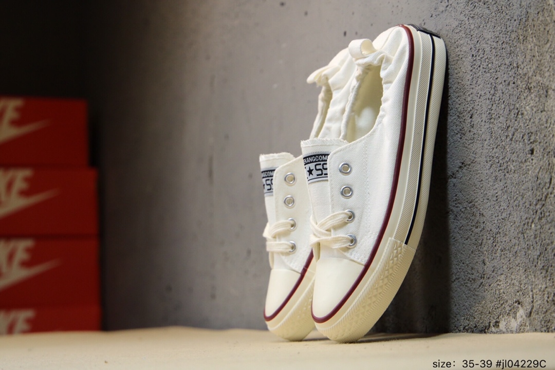 100   Converse All Star 匡威1970s新款 低帮帆布鞋 松紧带后跟 可当一脚蹬