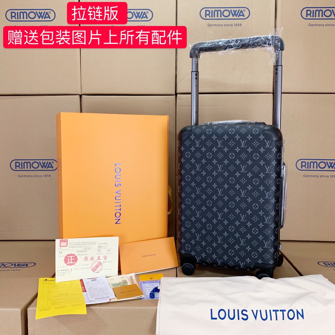 Louis Vuitton Fashion
 Bags Trolley Case Black Grid Coffee Color Monogram Eclipse Fashion