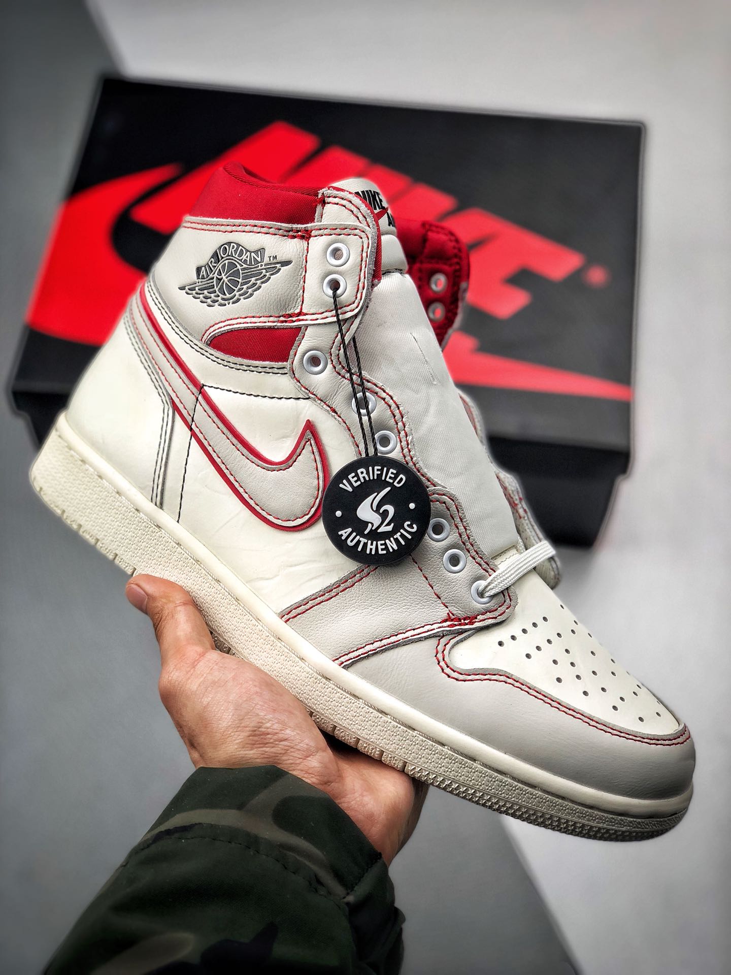Envío contra reembolso Air Jordan 1 Retro "Phantom" Conejo Bugs blanco y rojo N.º de producto: 555088-160 Nuevo desarro…