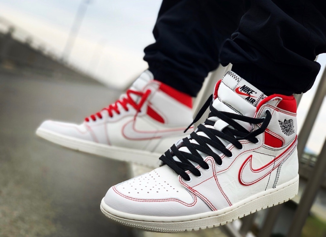 Air Jordan 1 Retro "Phantom" Conejo Bugs / Borrador blanco y rojo Material seleccionado para promoción, tómal…