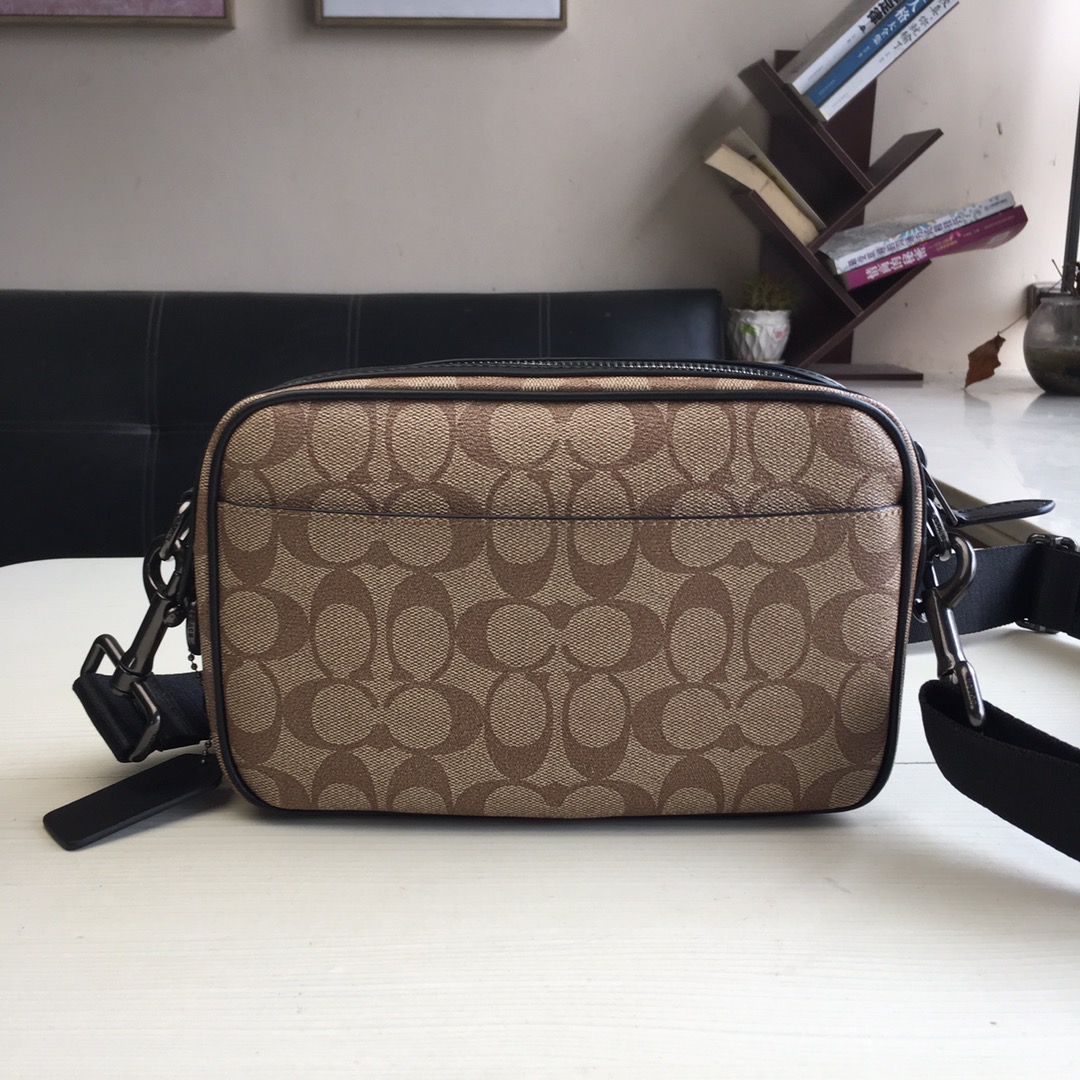 Coach coach 39946 50713 50715新款相机包 全头层牛皮材质 Graham Crossbody单肩斜挎男士相机包 尺寸 26