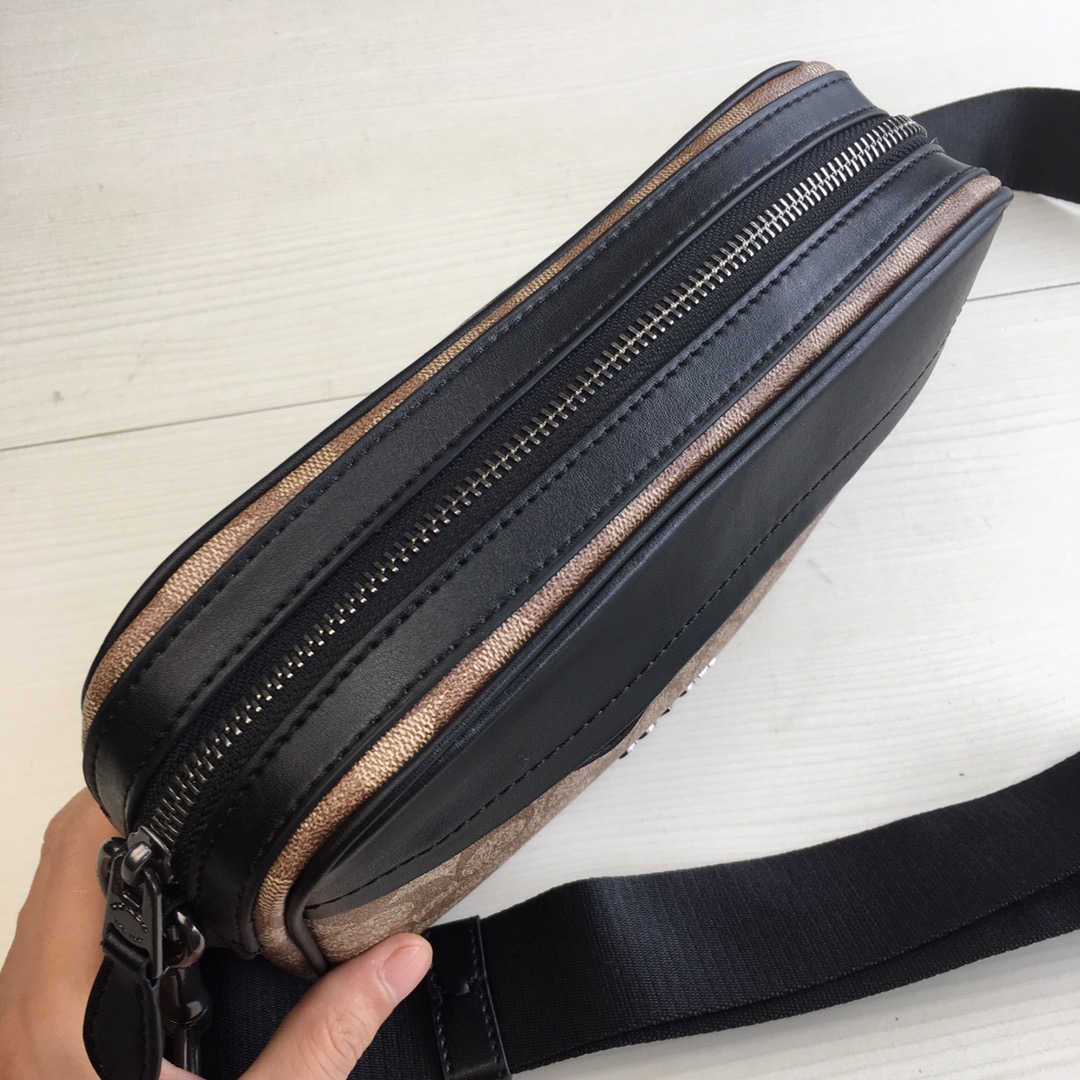 Coach coach 39946 50713 50715新款相机包 全头层牛皮材质 Graham Crossbody单肩斜挎男士相机包 尺寸 26