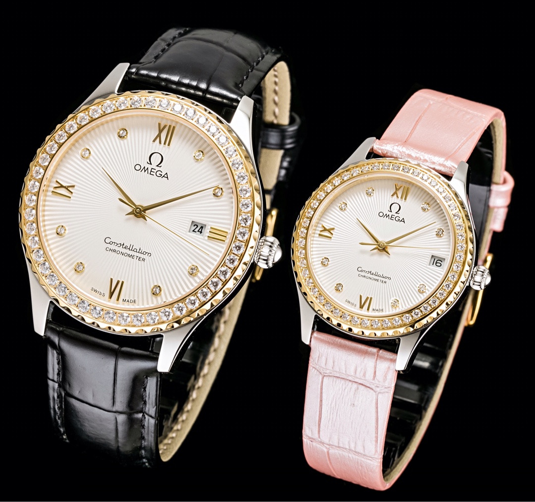 NO:726219,, 850 Omega OMEGA has specially launched the Diefei men's and women's couple watch. The watch is simple and elegant without losing the calm and elegant gentleman's demeanor!  The simple dial design shows a timeless classic taste. The sapphire glass mirror is transparent and beautiful. The sapphire scratch-resistant mirror has a built-in original imported movement. It has excellent quality and zero faults. It is a simple watch with strong practicality for couples. The size is 41mm for men and 33mm for women. The 316L stainless steel case is finely polished and has a bright luster!  A commemorative gift for a perfectly harmonious couple, omega19860909,850 欧米茄OMEGA特别推出蝶飞男女情侣款腕表,表款简洁大气而不失从容优雅的绅士风度！简约的表盘设计,呈现出永不过时的经典品位,蓝宝石玻璃镜面,通透美观,蓝宝石防刮花镜面,内置原装进口机芯,品质优异,零故障为简约的腕表实用性强情侣款尺寸男41mm,女33mm.316L精钢表壳,精细的抛光打磨,光泽明亮！臻致谐美情侣之间的纪念礼物,,omega,Watch