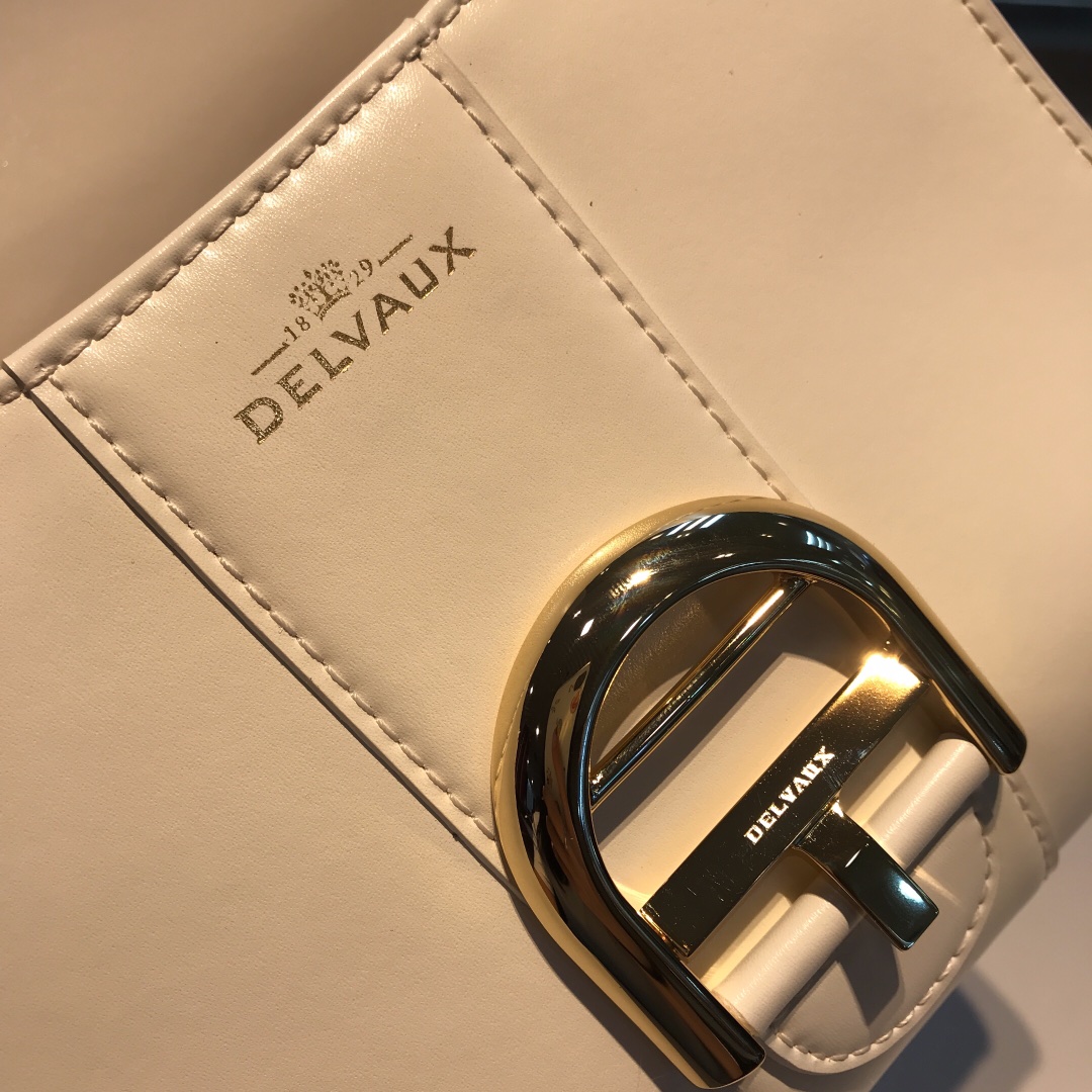 新版白雪公主/金扣比利时皇家御用品牌顶级原单Delvaux新版双环brillantbox皮现货️小羊皮内