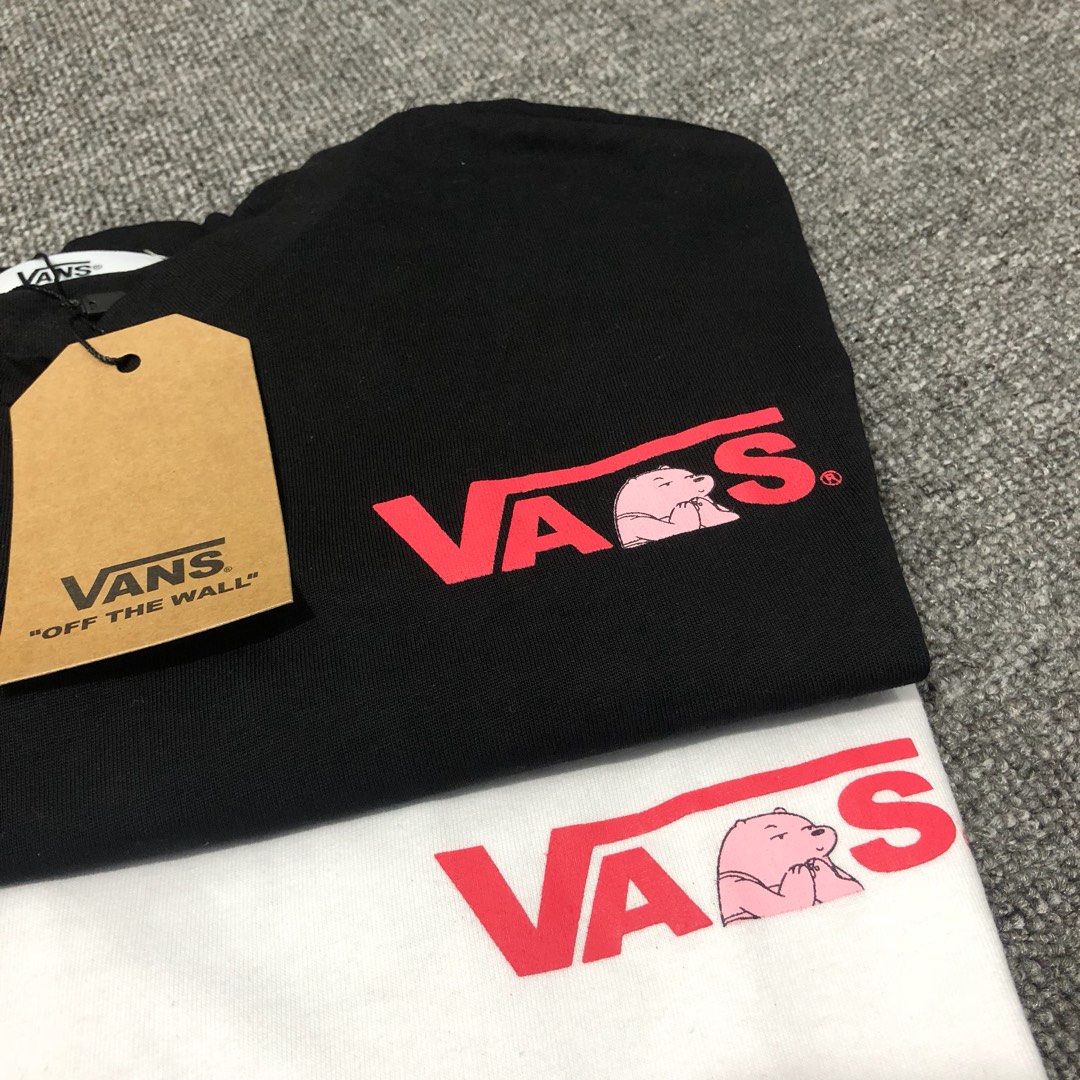 55 Vans 万斯后背小熊大LOGO印花情侣短袖