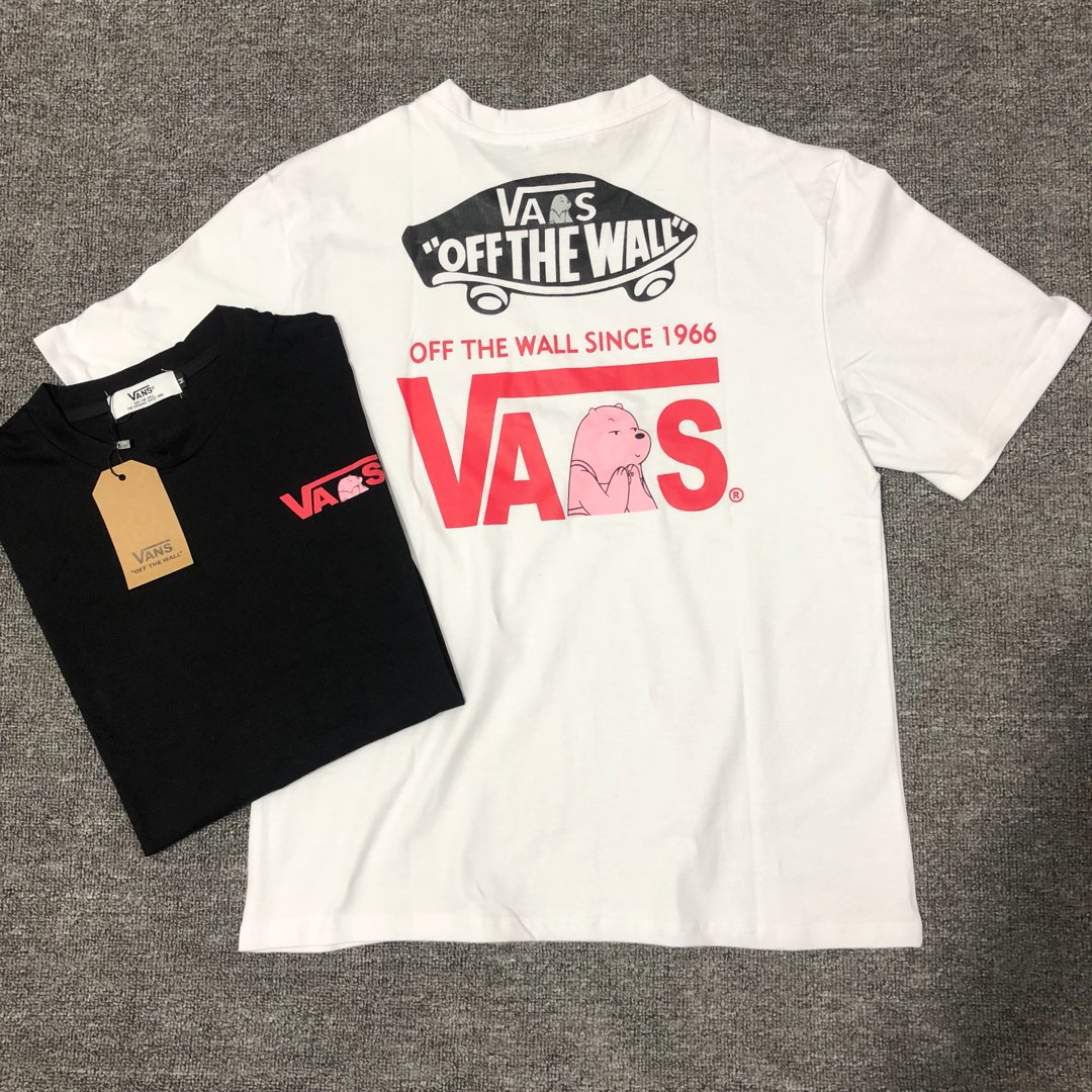 55 Vans 万斯后背小熊大LOGO印花情侣短袖