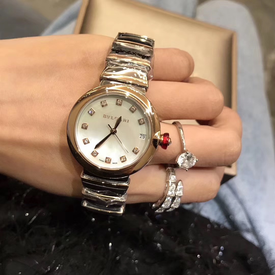 Bvlgari 宝格丽LVCEA系列腕表 以简约大方的外形备受现代女性青睐（零返修）拱形蓝宝石镜面
