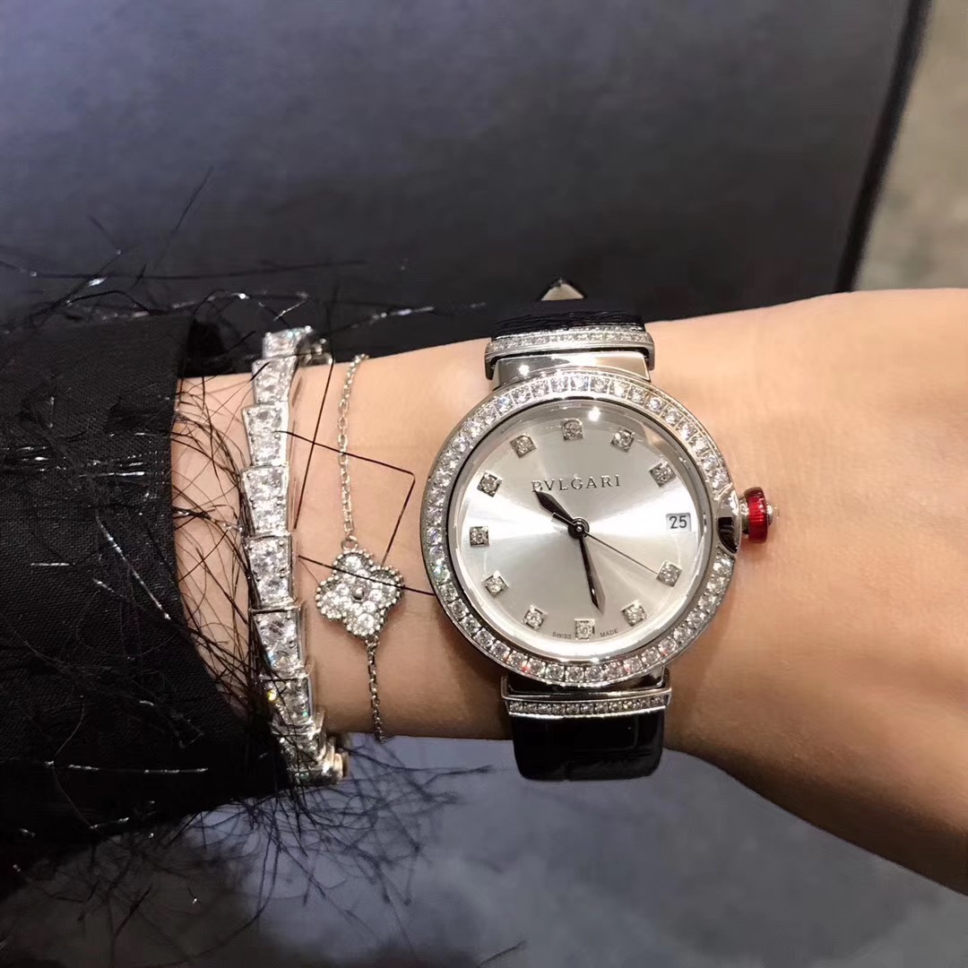 Bvlgari 宝格丽LVCEA系列腕表 以简约大方的外形备受现代女性青睐（零返修）拱形蓝宝石镜面